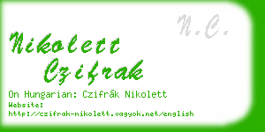 nikolett czifrak business card